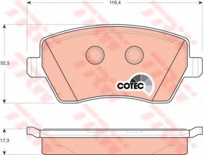 Set placute frana,frana disc DACIA LOGAN Pick-up (US) (2008 - 2016) TRW GDB3332 foto