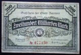 71. GERMANIA STADT BARMEN 200 MILIARDE MARCI ZWEIHUNDERT MILLIARDEN MARK 1.11.1923 SR. 450
