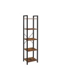Cumpara ieftin Biblioteca, Vasagle, Maro Rustic, 5 rafturi, 40 x 30 x 153 cm