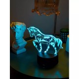 Cumpara ieftin Lampa Decorativa 3D Cal, Multicolor - 14x13cm - 38371