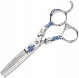 WOLF Degloving foarfece pentru dreptaci 6.0 Sapphire offset foarfece de tuns pentru salon Linia Prof