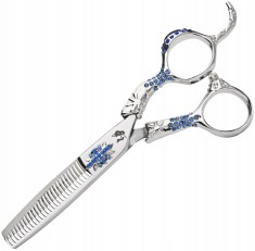 WOLF Degloving foarfece pentru dreptaci 6.0 Sapphire offset foarfece de tuns pentru salon Linia Prof