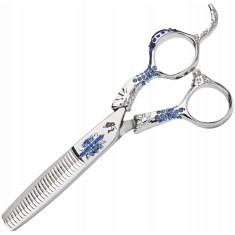 WOLF Degloving foarfece pentru dreptaci 6.0 Sapphire offset foarfece de tuns pentru salon Linia Prof