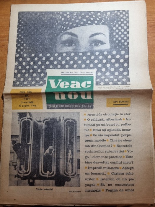 ziarul veac nou 3 mai 1968-yoga ,elemente practice