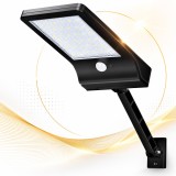 Lampa Solara Stradala, 1800mAh, 400 Lumens, 6500K, 36 Led-uri, Panou Solar Incorporat, Senzor de Proximitate, Negru