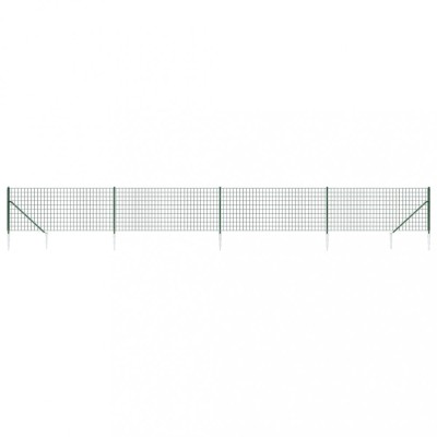 Gard plasa de sarma cu tarusi de fixare, verde, 1x10 m foto