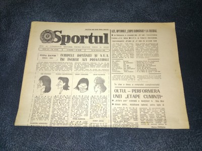 ZIARUL SPORTUL 23 FEBRUARIE 1984 CUPA DAVIS ROMANIA SUA foto