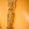7234-Statuieta India lemn manual sculptata. Stare buna.