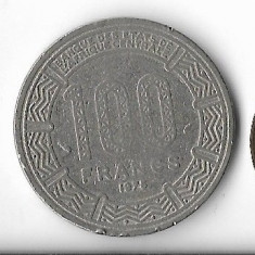 Moneda 100 francs 1975 - Congo
