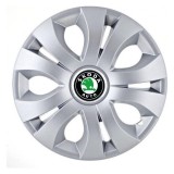 Set 4 Capace Roti Autohelix MSA&reg; potrivite jantelor de 14 inch, Compatibil Cu Skoda, model Top Gray