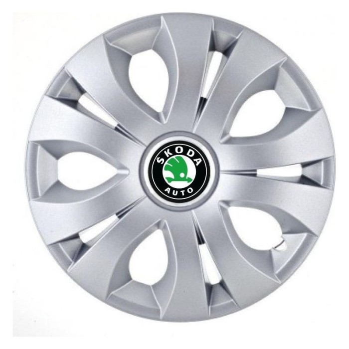 Set 4 Capace Roti Autohelix MSA&reg; potrivite jantelor de 14 inch, Compatibil Cu Skoda, model Top Gray