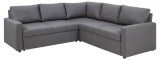 Coltar extensibil cu lada de depozitare, cu sezlong pe dreapta Sacramento Gri, l218xA228xH85 cm
