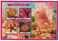 BURKINA FASO 2019 - Stele de mare /set complet - colita + bloc
