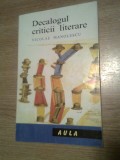 Cumpara ieftin Nicolae Manolescu - Decalogul criticii literare (Editura Aula, 2005)