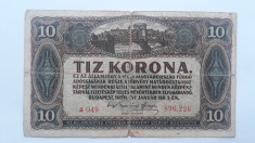 10 Korona 1920 Ungaria bancnota coroane foto