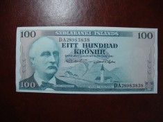 ISLANDA 100 KRONUR 1961 EXCELENTA