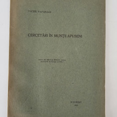 Carte veche 1925 Tache Papahagi Cercetari in Muntii Apuseni