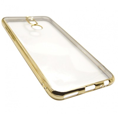 Husa silicon slim transparenta cu margini electroplacate aurii pentru Huawei Mate 10 Lite foto