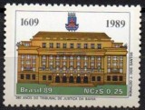 BRAZILIA 1989, Arhitectura, 380 de ani - Curtea de Justiție din Bahia, MNH