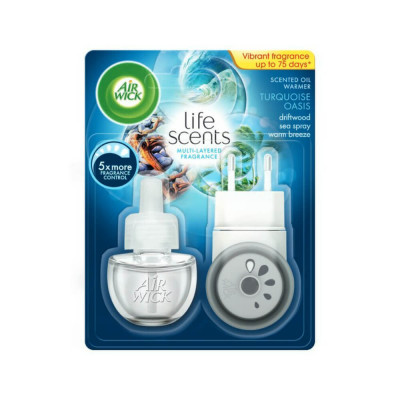 Set Aparat Electric + Odorizant Lichid AIR WICK Turquoise Oasis, 19 ml, Parfum Floral, Odorizant de Camera, Odorizant pentru Camera AIR WICK, Odorizan foto