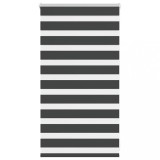 VidaXL Jaluzea tip zebra neagră lățime țesătură 65,9 cm poliester