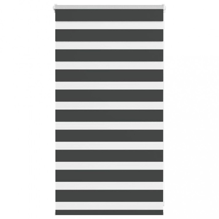 vidaXL Jaluzea tip zebra neagră lățime țesătură 85,9 cm poliester