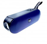 Boxa portabila radio cu lanterna, incarcare solar si electric : Culoare - albastru, Universala, Oem