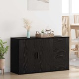 vidaXL Bufet cu sertar Stejar Negru 100 x 33 x 59.5 cm Lemn compozit 881140