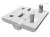 Balama Lățime 50mm Tehnopolimer PA Neagră H: 50mm Filet Ext M6