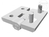 Balama Lățime 50mm Tehnopolimer PA Neagră H: 50mm Filet Ext M6