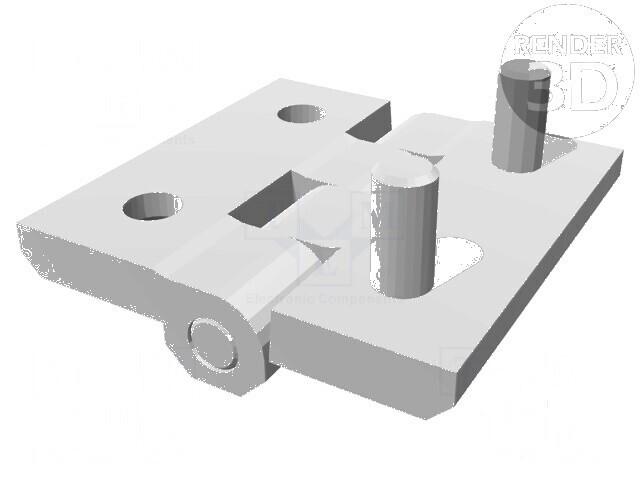 Balama Lățime 50mm Tehnopolimer PA Neagră H: 50mm Filet Ext M6