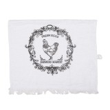 Cumpara ieftin Prosop de maini si fata bumbac alb negru Farmers Dancer 40x66 cm