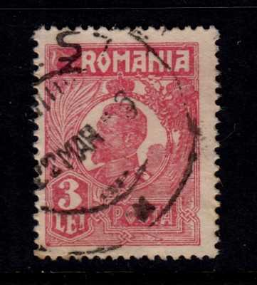 ROMANIA 1920 - FERDINAND UZUALE 3 LEI CU APOSTROF EROARE DE CATALOG foto