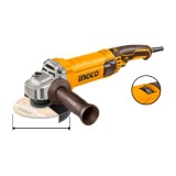 Flex Unghiular Profesional 1100W 125mm Turatie Variabila INGCO AG1100385, 5000-12000 rpm, filet M14, alimentare 220-240V