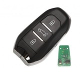 Set 2 bucati - Cheie auto completa compatibila cu Peugeot 5008 508, 2010-2018, 3 butoane, Keyless Go, Chip ID46 434 MHz