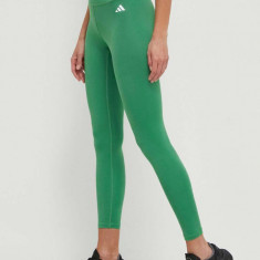 adidas Performance colanți de antrenament Training Essentials culoarea verde, uni IT9373