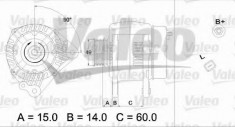 Generator / Alternator FORD GALAXY (WGR) (1995 - 2006) VALEO 437339 foto