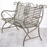 Banca din fier forjat antik brown AJA339