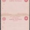 ROMANIA 1882/1885 INTREG POSTAL CU RASPUNS U.P.U. PENTRU UZ EXTERN 10+10 BANI