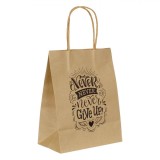Sacosa Cadou, Model Never Give Up, Maro, 18x10x23cm, Oem