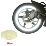 Set 16 ornamente Reflectorizante pentru jante auto, moto, culoare Argintiu, AVEX