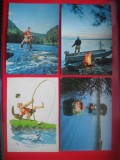 HOPCT 15870 LOT 4 CARTI POSTALE TEMATICA PESCAR / PESCARI -PESCUIT - -EUROPA -NECIRCULATA