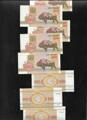 Belarus 100 ruble 1992 unc pret pe bucata foto