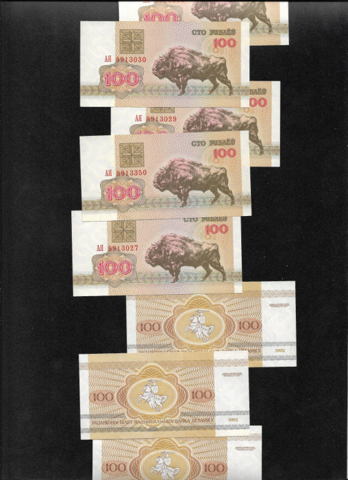 Belarus 100 ruble 1992 unc pret pe bucata