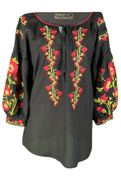 Bluza tip ie dama B2, negru/rosu , marimea M