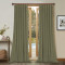 Set draperii din catifea cu rejansa din bumbac tip fagure, Madison, 200x220 cm, densitate 700 g/ml, Hazel Wood, 2 buc