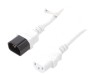 Cablu Alimentare IEC C13 C14 PVC Alb 2m 10A 250V, Goobay