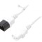 Cablu Alimentare IEC C13 C14 PVC Alb 2m 10A 250V