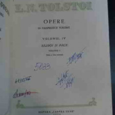 Opere Vol.iv Razboi Si Pace Vol.i - L.n. Tolstoi ,541798