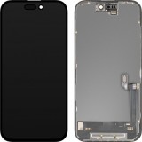 Display cu Touchscreen MP compatibil cu Apple iPhone 16, cu Rama, Versiune Soft OLED FHD 120Hz IC Movable, Negru